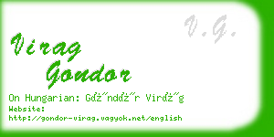 virag gondor business card
